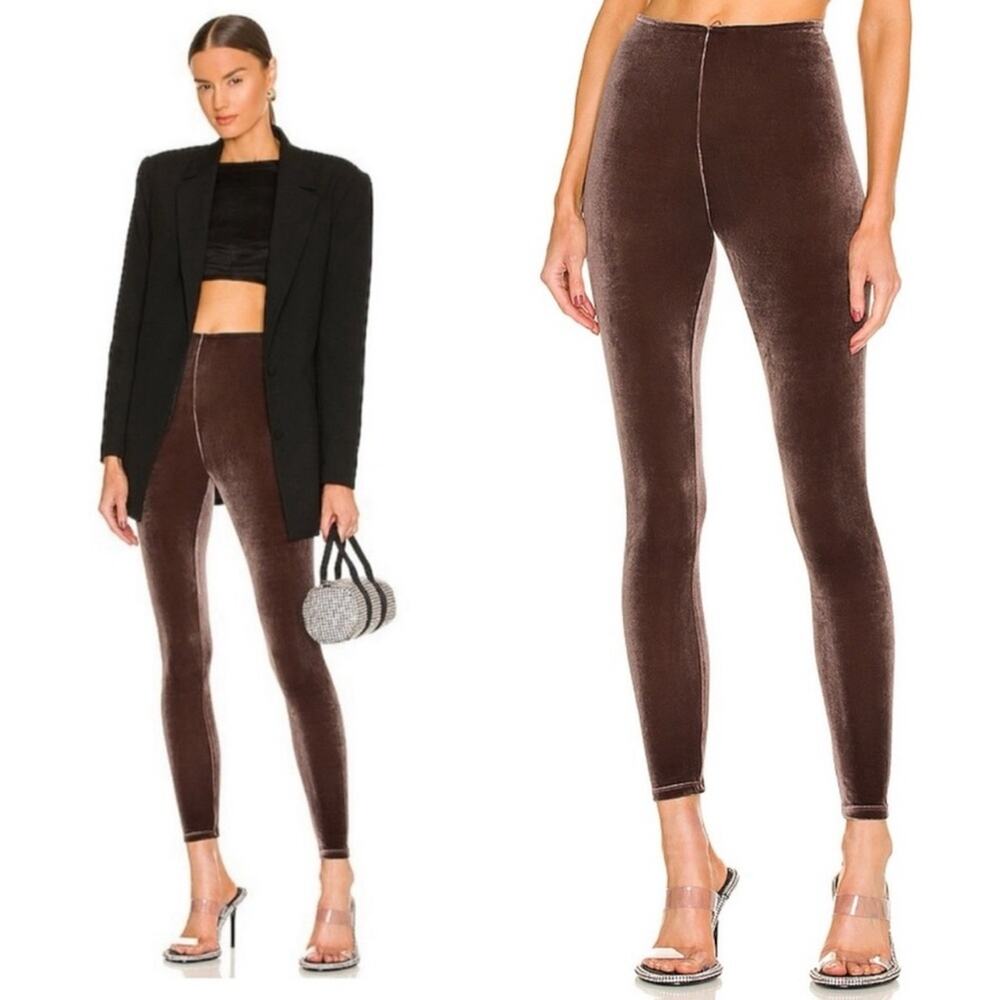 Commando Brown Velvet Leggings Size Large